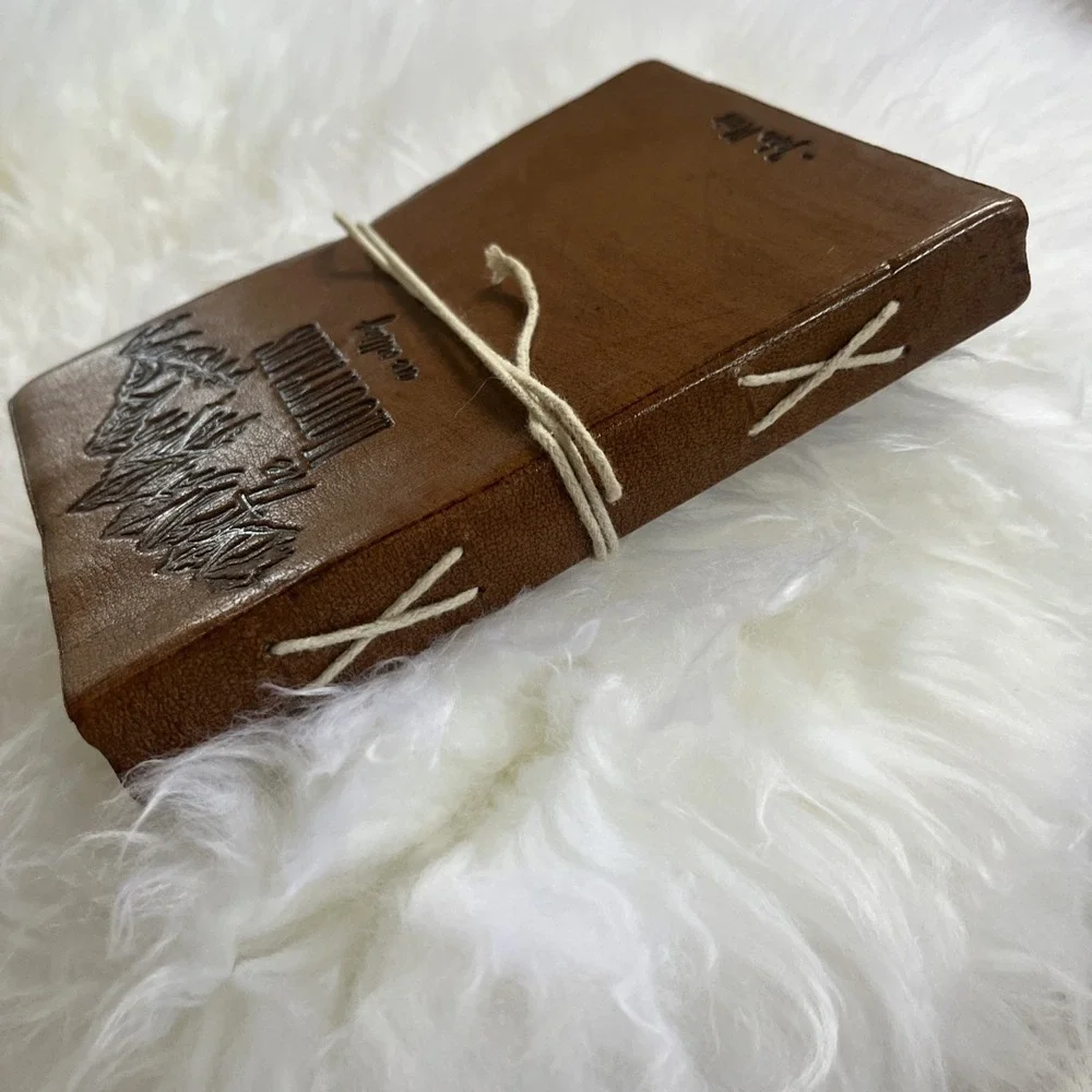 The Mountains Are Calling Leather Journal Notebook